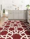 Lattice Gardens Collection Area Rug -  Greenhedge Rectangle Dark Terracotta  lifestyle 13