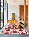 Lattice Gardens Collection Area Rug -  Greenhedge Rectangle Dark Terracotta  lifestyle 16