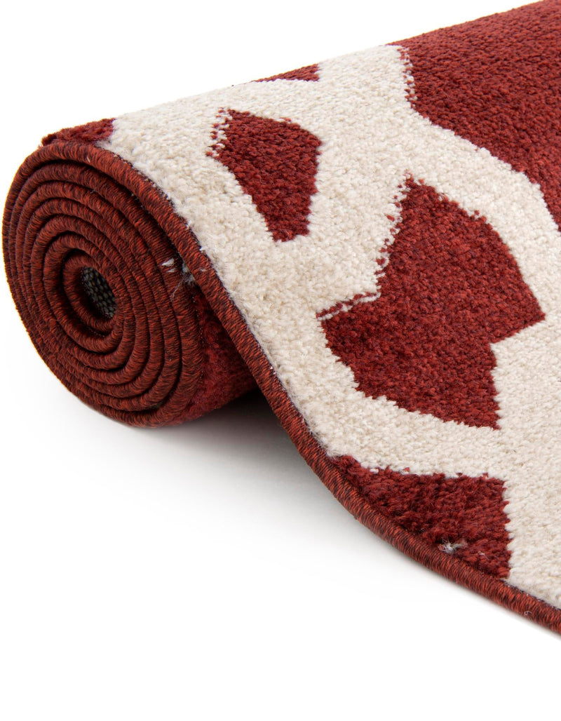 Lattice Gardens Collection Area Rug -  Greenhedge Rectangle Dark Terracotta  lifestyle 36