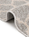 Lattice Gardens Collection Area Rug -  Bloomfield (Light Gray) Round Light Gray  lifestyle 70