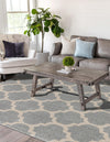 Lattice Gardens Collection Area Rug -  Bloomfield (Light Gray) Rectangular Light Gray  lifestyle 32