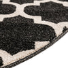 Lattice Gardens Collection Area Rug -  Bloomfield (Black) Round Black  lifestyle 37