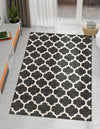 Lattice Gardens Collection Area Rug -  Bloomfield (Black) Rectangular Black  lifestyle 21