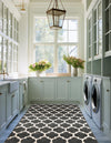 Lattice Gardens Collection Area Rug -  Bloomfield (Black) Rectangular Black  lifestyle 40