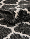 Lattice Gardens Collection Area Rug -  Bloomfield (Black) Rectangular Black  lifestyle 64