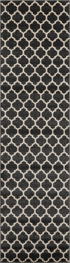 Lattice Gardens Collection Area Rug -  Bloomfield (Black) Runner Black  lifestyle 15