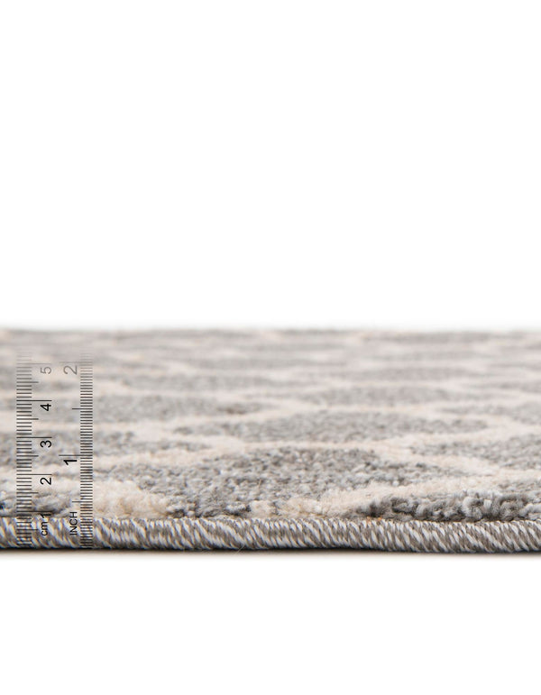 Lattice Gardens Collection Area Rug -  Bloomfield (Dark Gray) Round Dark Gray  lifestyle 30