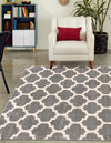 Lattice Gardens Collection Area Rug -  Bloomfield (Dark Gray) Rectangular Dark Gray  lifestyle 21