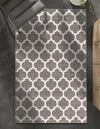 Lattice Gardens Collection Area Rug -  Bloomfield (Dark Gray) Rectangular Dark Gray  lifestyle 57