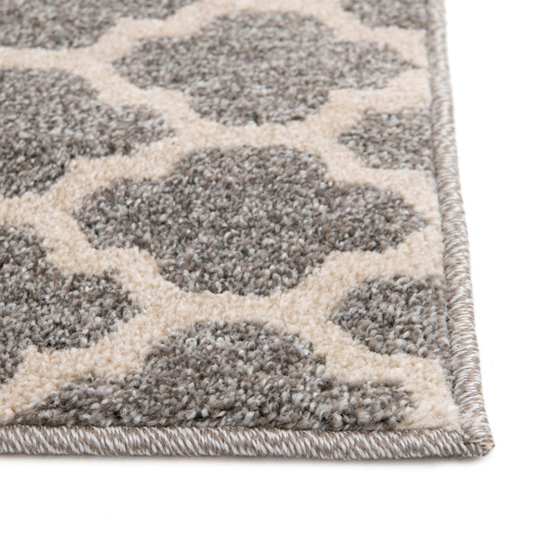 Lattice Gardens Collection Area Rug -  Bloomfield (Dark Gray) Rectangle Dark Gray  lifestyle 5