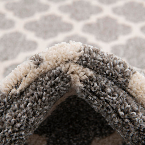 Lattice Gardens Collection Area Rug -  Bloomfield (Dark Gray) Rectangle Dark Gray  lifestyle 6