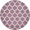 Lattice Gardens Collection Area Rug -  Bloomfield (Light Violet) Round Light Violet  lifestyle 2