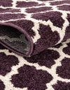 Lattice Gardens Collection Area Rug -  Bloomfield (Purple) Round Purple  lifestyle 27