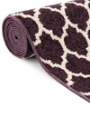 Lattice Gardens Collection Area Rug -  Bloomfield (Purple) Round Purple  lifestyle 39