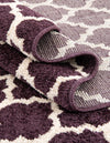 Lattice Gardens Collection Area Rug -  Bloomfield (Purple) Round Purple  lifestyle 40