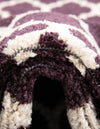 Lattice Gardens Collection Area Rug -  Bloomfield (Purple) Round Purple  lifestyle 66
