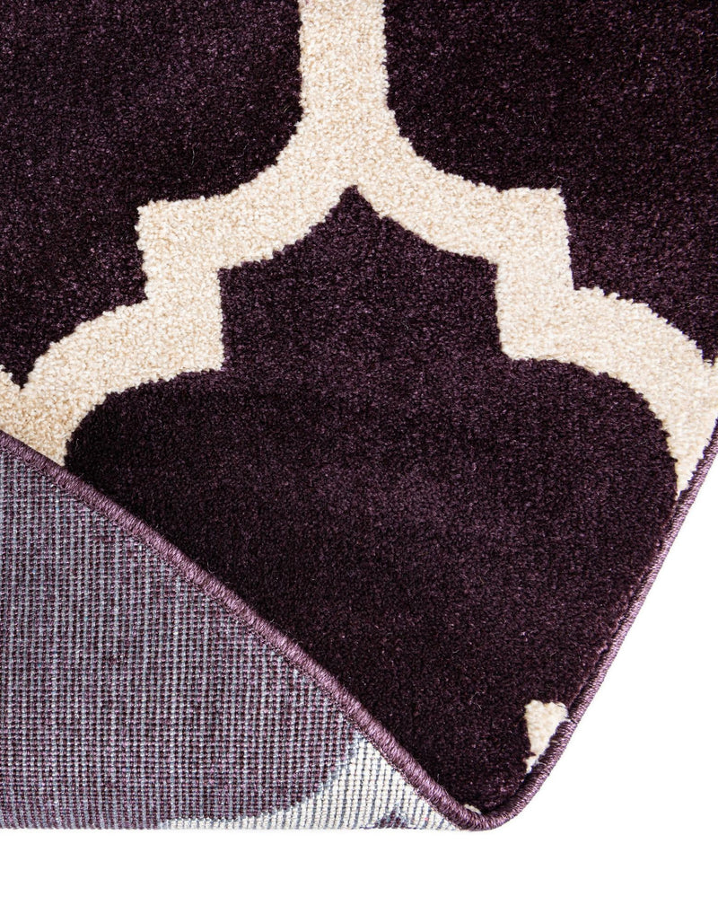 Lattice Gardens Collection Area Rug -  Bloomfield (Purple) Round Purple  lifestyle 67
