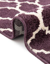 Lattice Gardens Collection Area Rug -  Bloomfield (Purple) Round Purple  lifestyle 68