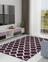 Lattice Gardens Collection Area Rug -  Bloomfield (Purple) Rectangular Purple  lifestyle 21