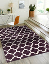Lattice Gardens Collection Area Rug -  Bloomfield (Purple) Rectangular Purple  lifestyle 25