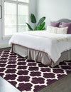 Lattice Gardens Collection Area Rug -  Bloomfield (Purple) Rectangular Purple  lifestyle 30