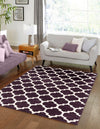 Lattice Gardens Collection Area Rug -  Bloomfield (Purple) Rectangular Purple  lifestyle 32