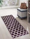Lattice Gardens Collection Area Rug -  Bloomfield (Purple) Runner Purple  lifestyle 29