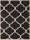 Lattice Gardens Collection Area Rug -  Espaliera Rectangle Black and White  lifestyle 5