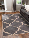 Lattice Gardens Collection Area Rug -  Espaliera Rectangle Gray  lifestyle 7