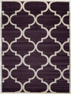 Lattice Gardens Collection Area Rug -  Rosarium Rectangle Purple Main