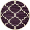 Lattice Gardens Collection Area Rug -  Rosarium Round Purple  lifestyle 14