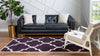 Lattice Gardens Collection Area Rug -  Rosarium Rectangle Purple  lifestyle 4