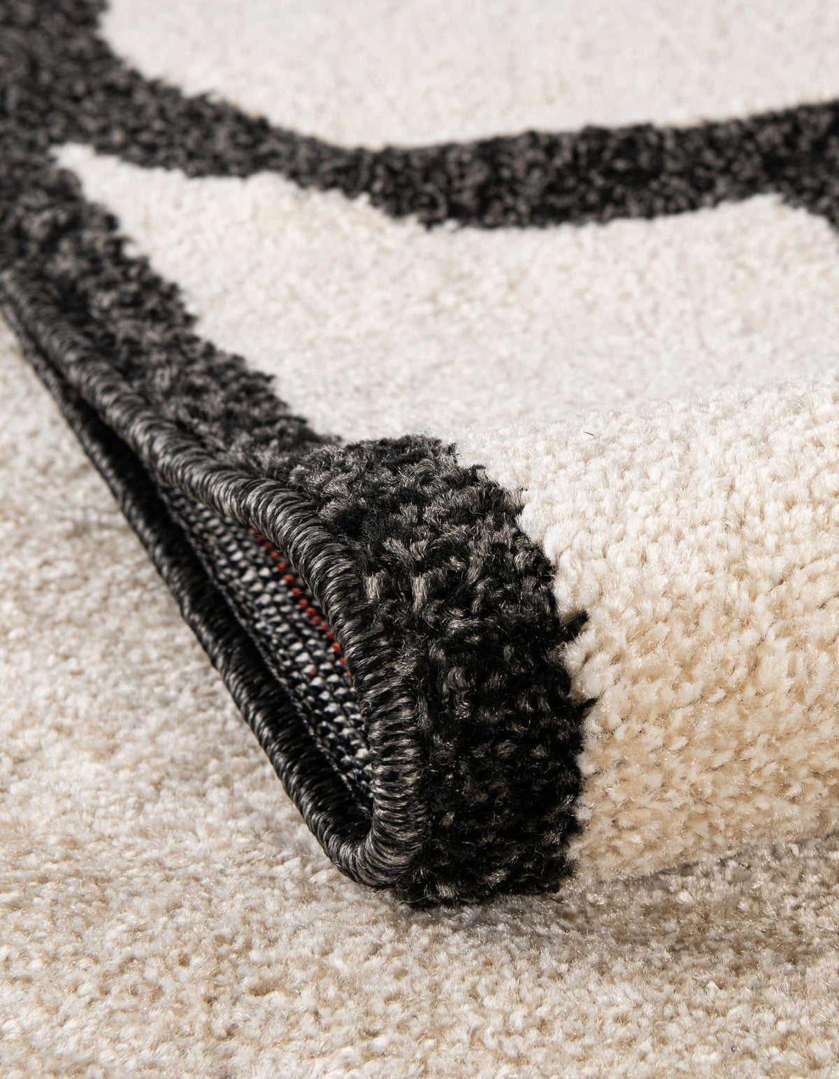 Lattice Gardens Collection Area Rug -  Espaliera Rectangle Beige and Black  lifestyle 46