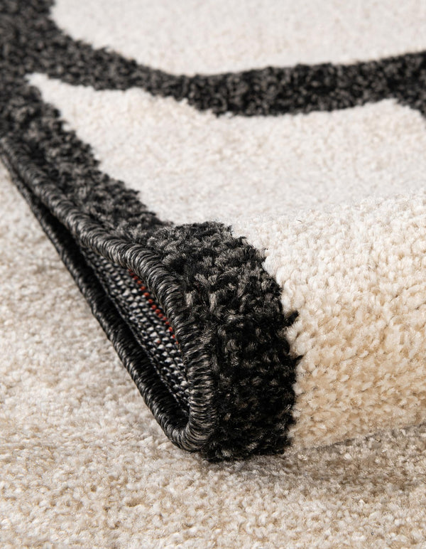Lattice Gardens Collection Area Rug -  Espaliera Rectangle Beige and Black  lifestyle 46