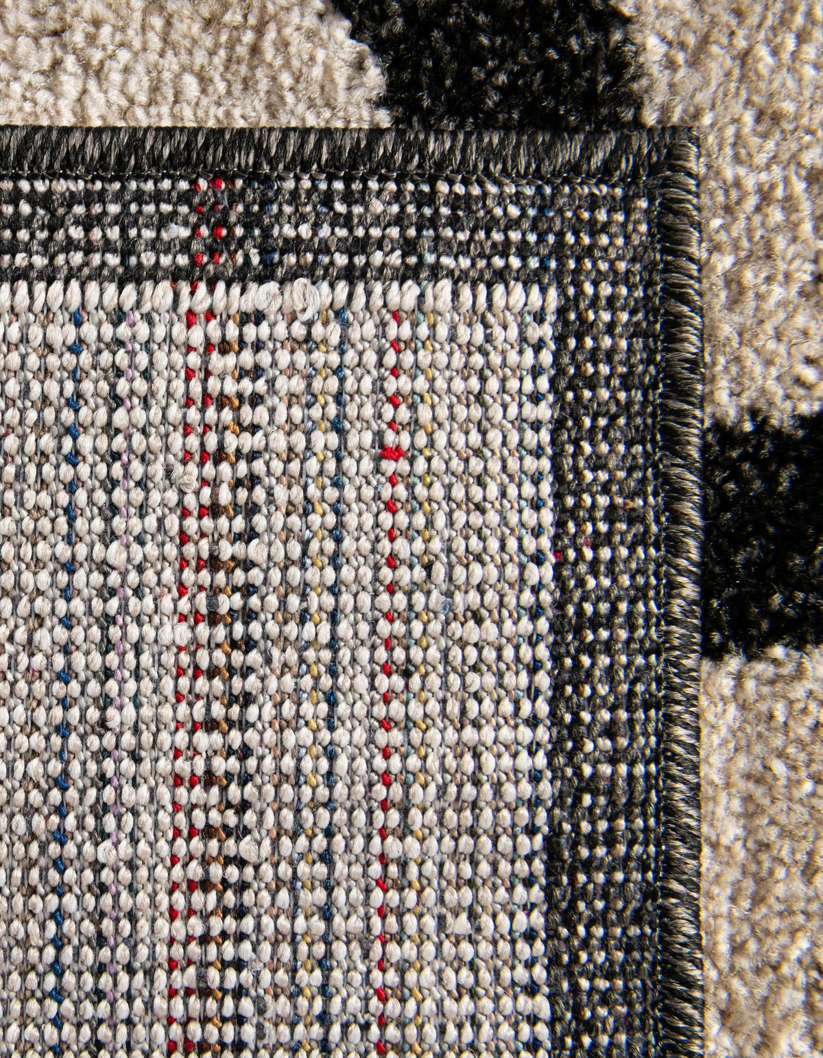 Lattice Gardens Collection Area Rug -  Espaliera Rectangle Beige and Black  lifestyle 52