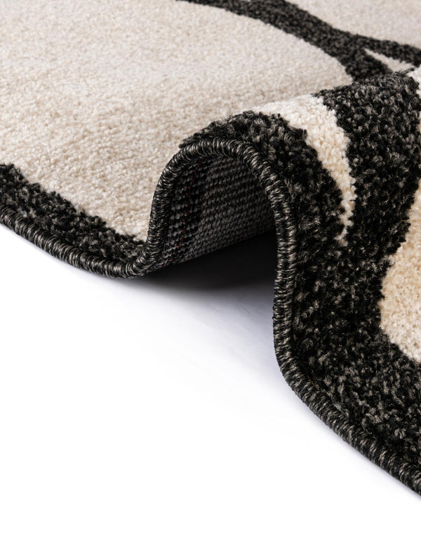 Lattice Gardens Collection Area Rug -  Espaliera Rectangle Beige and Black  lifestyle 54