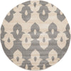 Java Rug Collection Area Rug -  Medan Round Gray Main