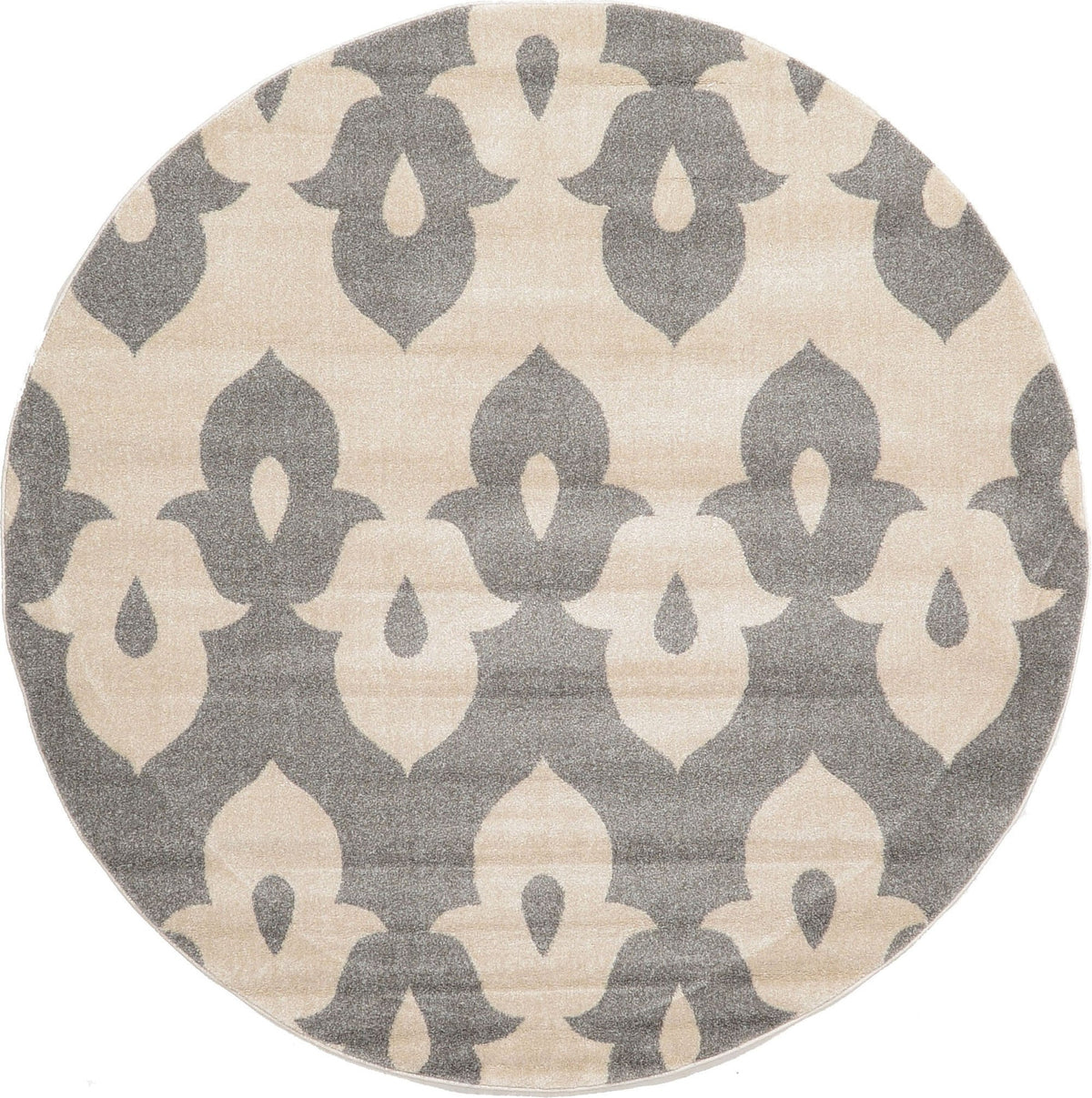 Java Rug Collection Area Rug -  Medan Round Gray Main