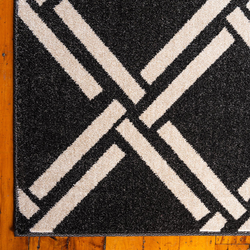 Lattice Gardens Collection Area Rug -  Gardenvale Rectangle Black  lifestyle 26