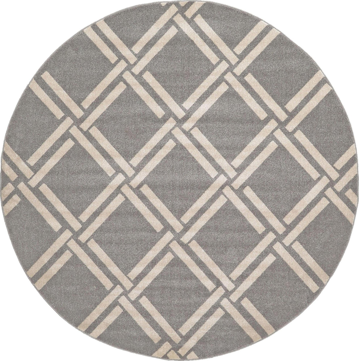 Lattice Gardens Collection Area Rug -  Gardenvale Round Gray  lifestyle 38