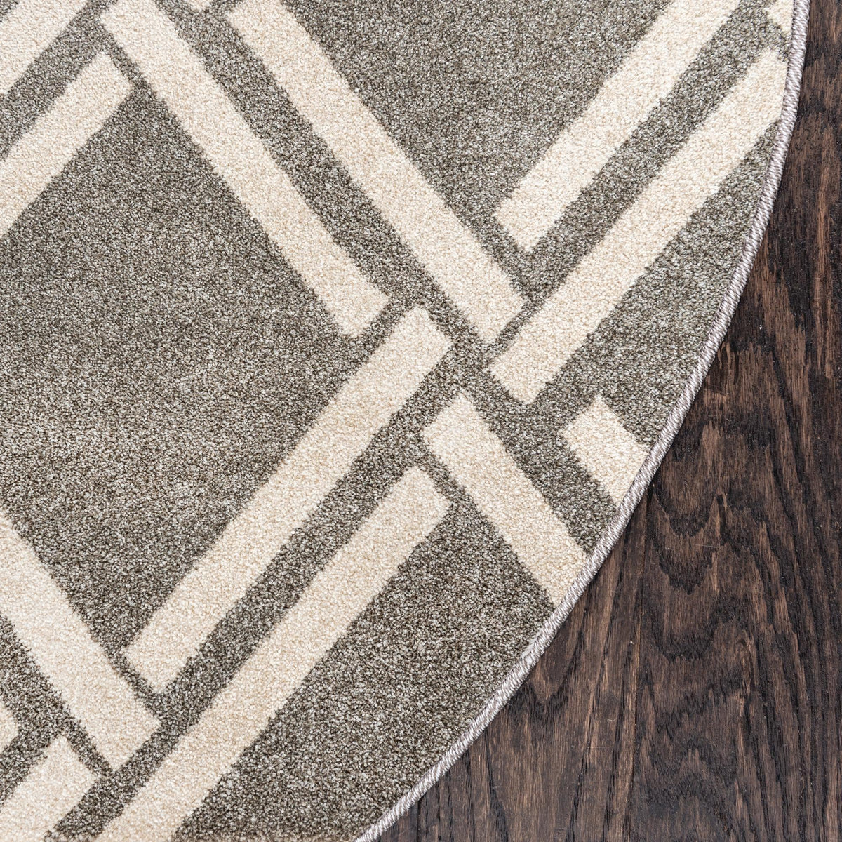 Lattice Gardens Collection Area Rug -  Gardenvale Round Gray  lifestyle 54