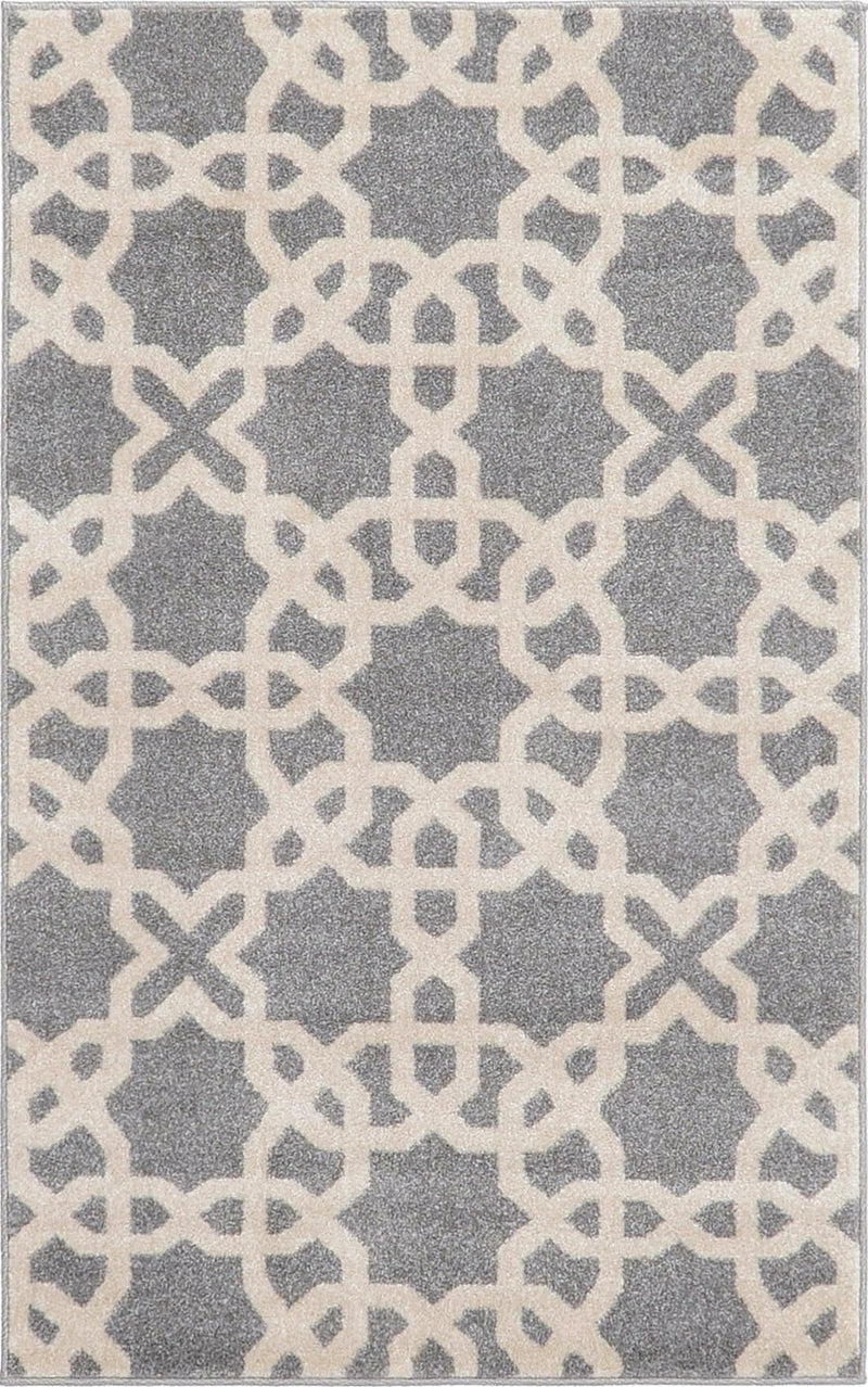 Lattice Gardens Collection Area Rug -  Espalierest Rectangle Gray Main