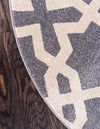 Lattice Gardens Collection Area Rug -  Greenhedge Round Gray  lifestyle 59