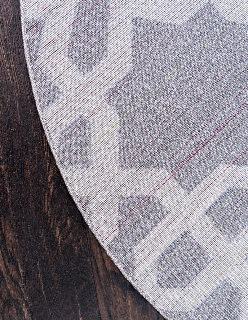 Lattice Gardens Collection Area Rug -  Greenhedge Round Gray  lifestyle 61