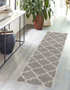 Lattice Gardens Collection Area Rug -  Espaliera Runner Gray  lifestyle 115