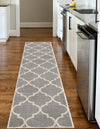 Lattice Gardens Collection Area Rug -  Espaliera Runner Gray  lifestyle 136