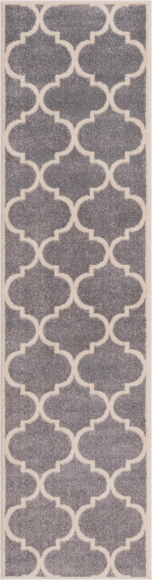 Lattice Gardens Collection Area Rug -  Espaliera Runner Gray  lifestyle 127