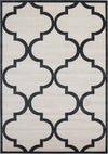 Lattice Gardens Collection Area Rug -  Espaliera Rectangle Beige and Black  lifestyle 2