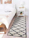 Lattice Gardens Collection Area Rug -  Espaliera Runner Beige and Black  lifestyle 72