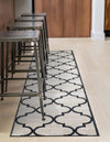 Lattice Gardens Collection Area Rug -  Espaliera Runner Beige and Black  lifestyle 101